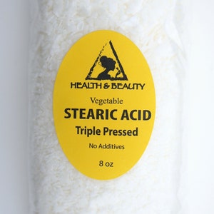 8 oz STEARIC ACID VEGETABLE Triple Pressed Pastilles Beards 100% Pure