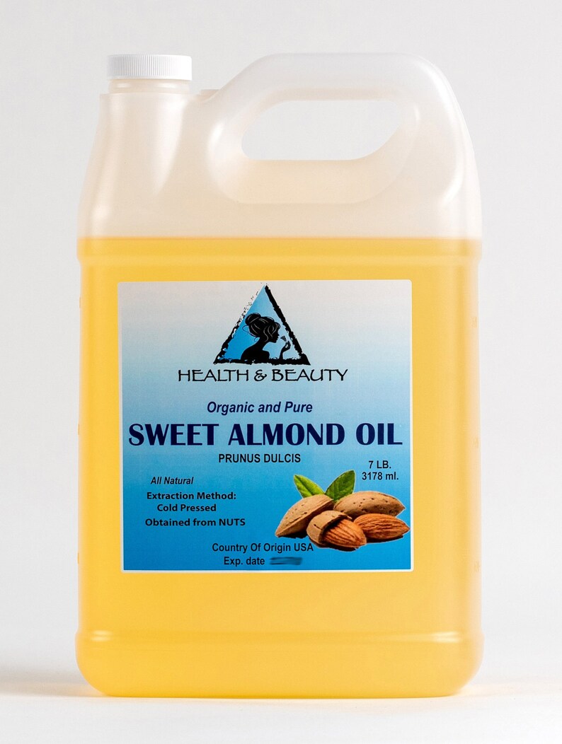 7 Lb 1 gal SWEET ALMOND OIL Organic Carrier Cold Pressed 100 Etsy
