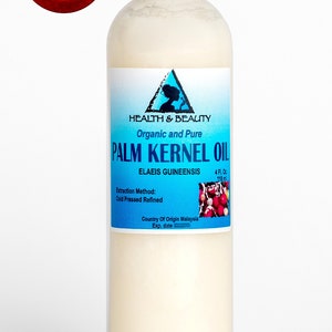 4 oz PALM KERNEL OIL Organic Carrier Cold Pressed Sustainable Natural 100% Pure