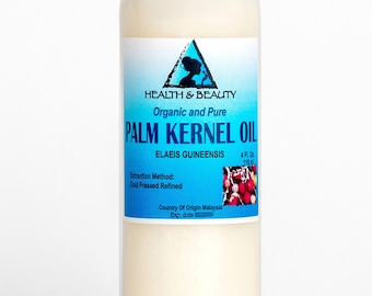 Palm Kernel Oil Organic Carrier Cold Pressed Sustainable Natural 100% Pure 4 oz