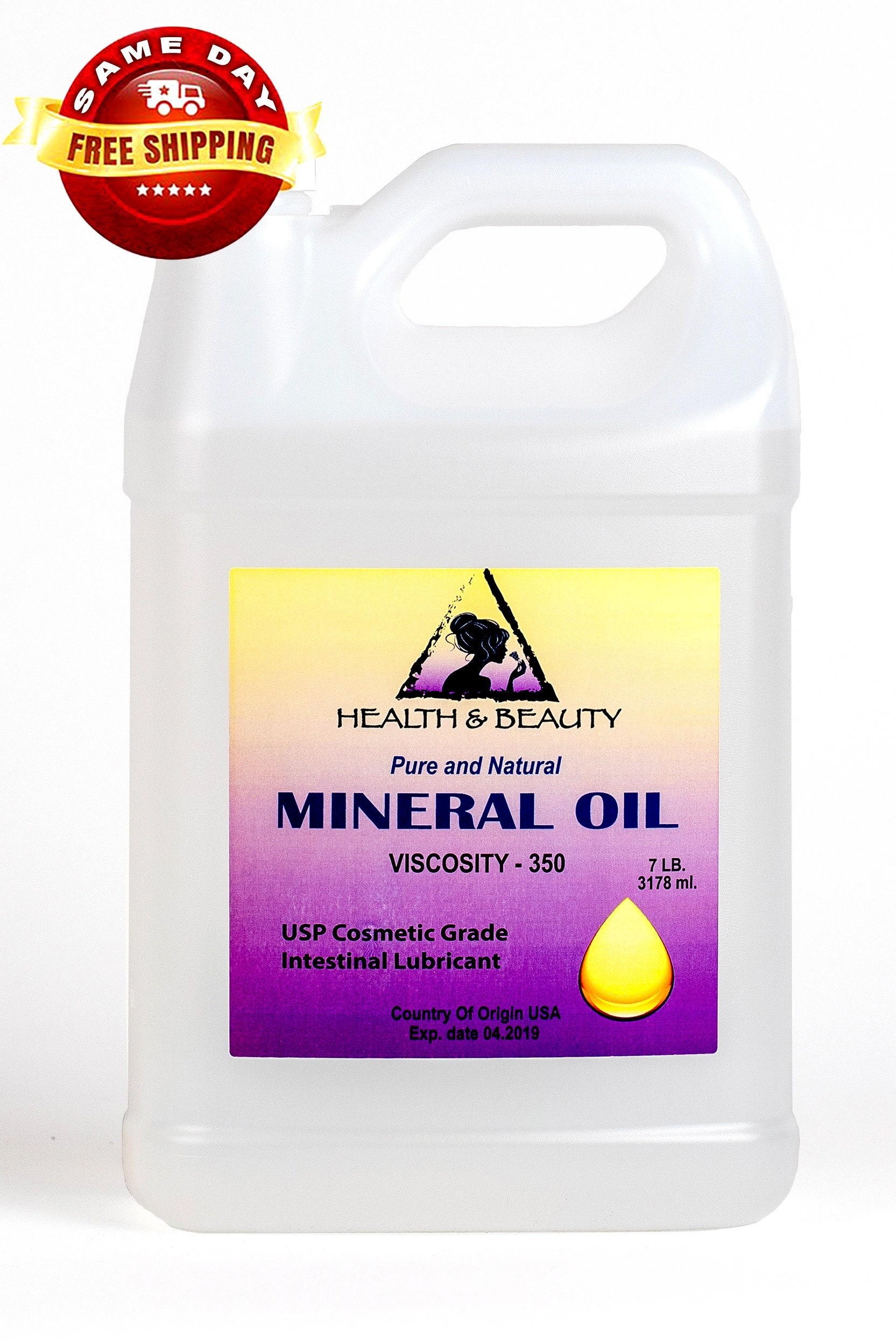 7 lb, 1 gal MINERAL Oil 350 Viscosity NF 100% Pure