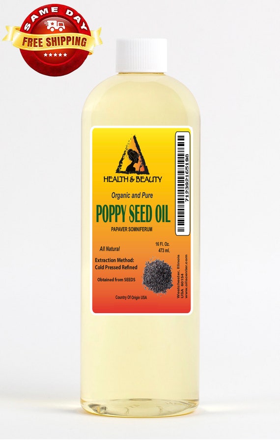 48 Oz POPPY SEED OIL Refined Organic Cold Pressed Premium Pure Etsy