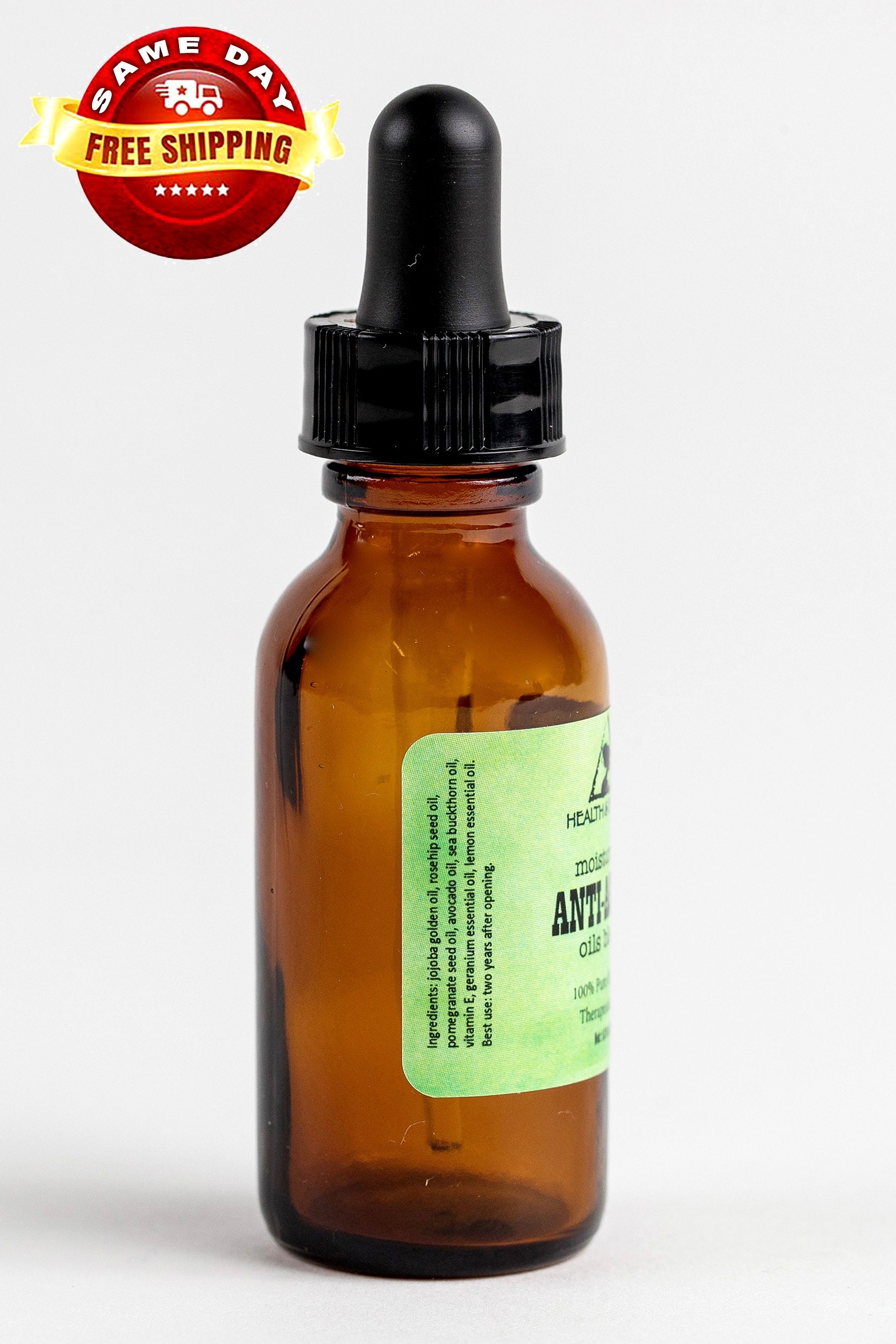 1 Oz, 30 Ml FACE SERUM ORGANIC Oils Blend Facial Moisturizer With Glass  Dropper - Etsy