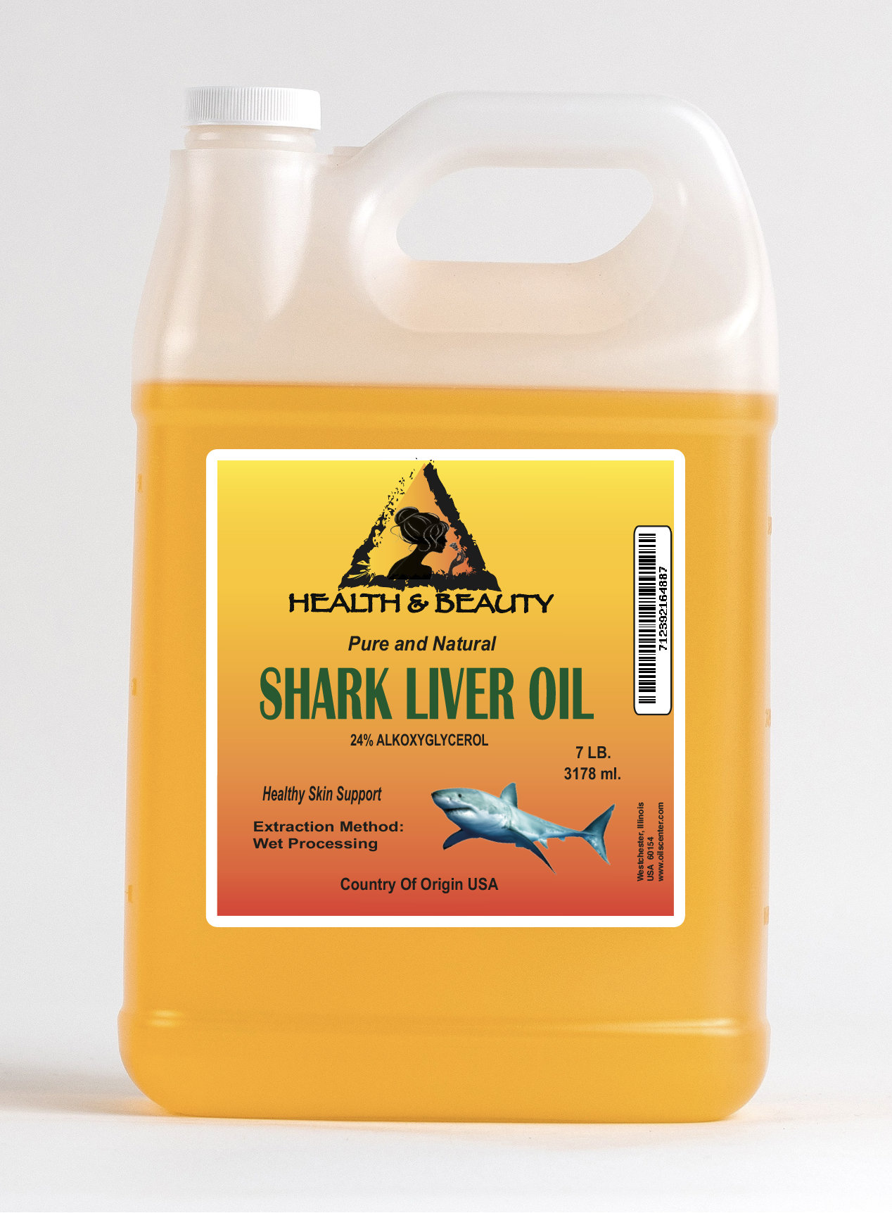 7 Lb 1 gal SHARK LIVER OIL Alkoxyglycerol with Antioxidant Etsy