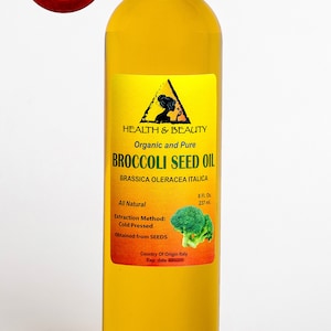 8 oz BROCCOLI SEED OIL Organic Carrier Cold Pressed Natural Fresh 100% Pure