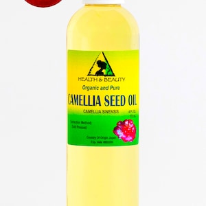4 oz CAMELLIA SEED OIL Unrefined Virgin Organic Carrier Cold Pressed 100% Pure