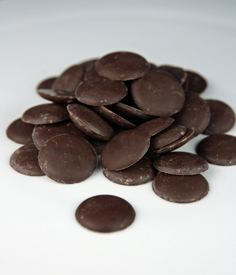 4 Oz Dark/black COCOA BUTTER Chocolate WAFERS Unrefined Etsy