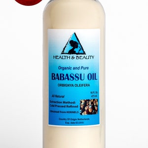 16 oz BABASSU OIL ORGANIC Carrier Cold Pressed Natural Fresh 100% Pure