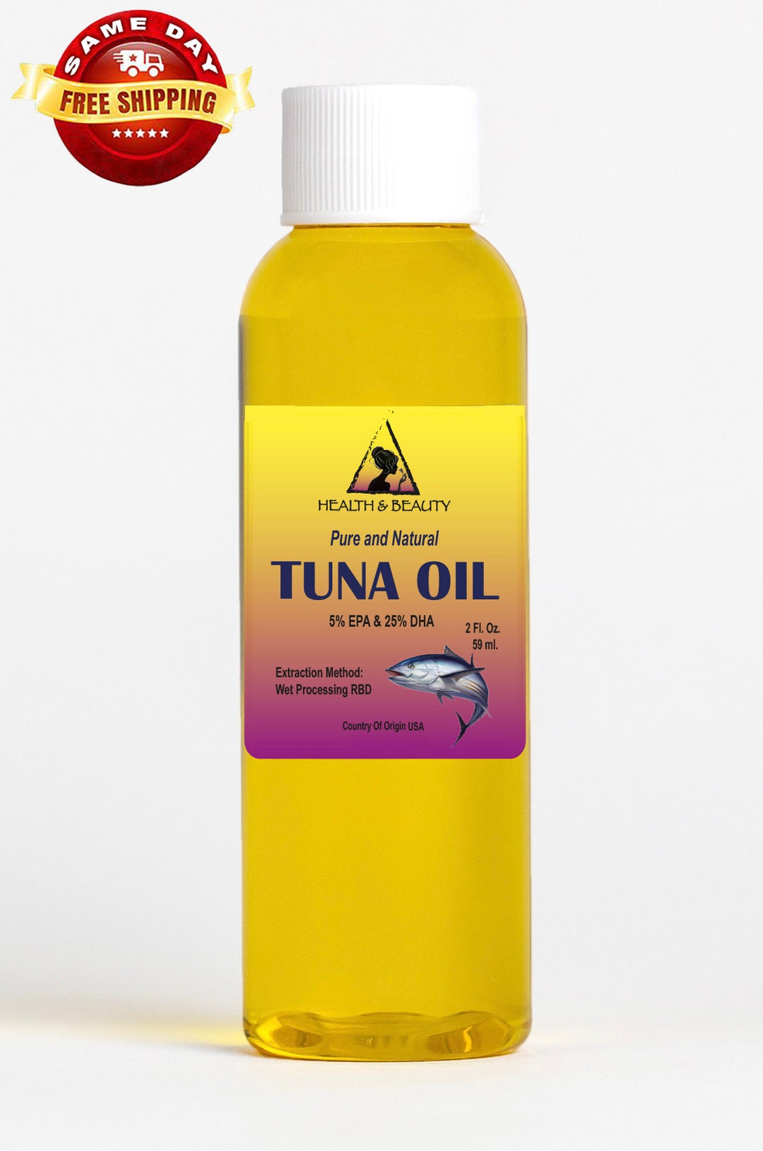 2 Oz Tuna Oil RBD With Omega3 EPA & DHA All Natural 100 Pure Etsy