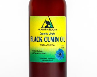 2 oz BLACK CUMIN SEED Oil Unrefined Organic Virgin Raw Cold Pressed Premium Fresh Pure