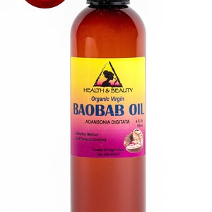 4 oz BAOBAB OIL UNREFINED Organic Extra Virgin Cold Pressed Premium Fresh Pure