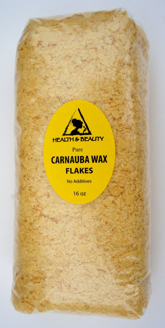 16 Oz, 1 Lb CARNAUBA WAX T1 Organic FLAKES Brazil Pastilles Beards