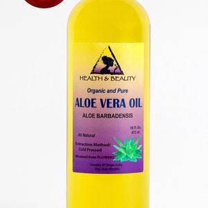 32 oz Organic Aloe Vera Oil: Cold Pressed Carrier, 100% Pure