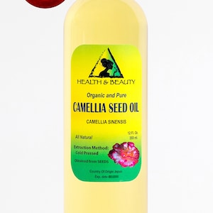 12 oz CAMELLIA SEED OIL Refined Organic Carrier Virgin Cold Pressed 100% Pure