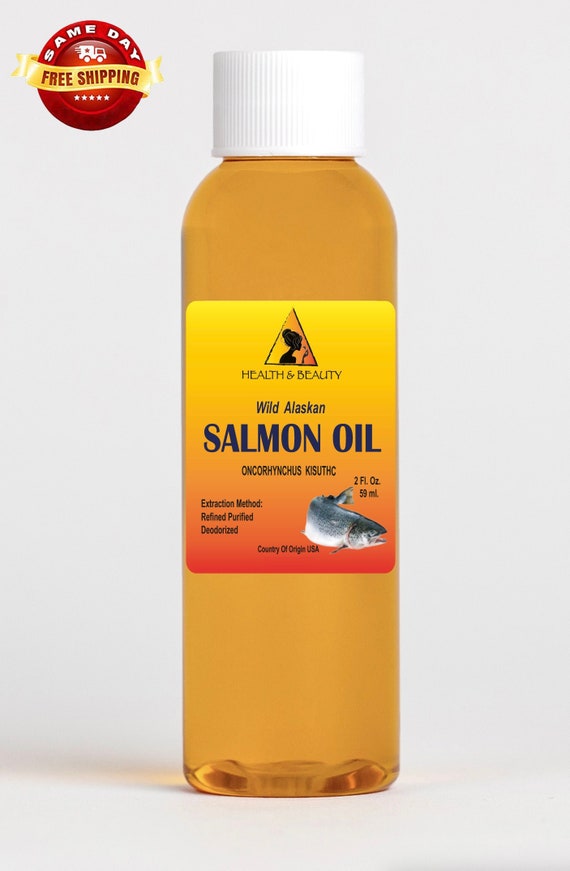 2 oz d'huile de saumon d'Alaska sauvage entièrement naturelle 100 % pure pour  chiens et chats. -  France