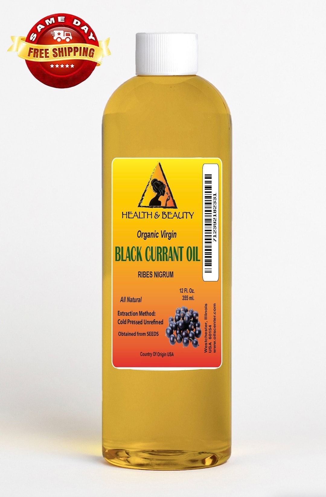 12 Oz BLACK CURRANT Seed Oil Unrefined Virgin Organic 15 GLA Etsy