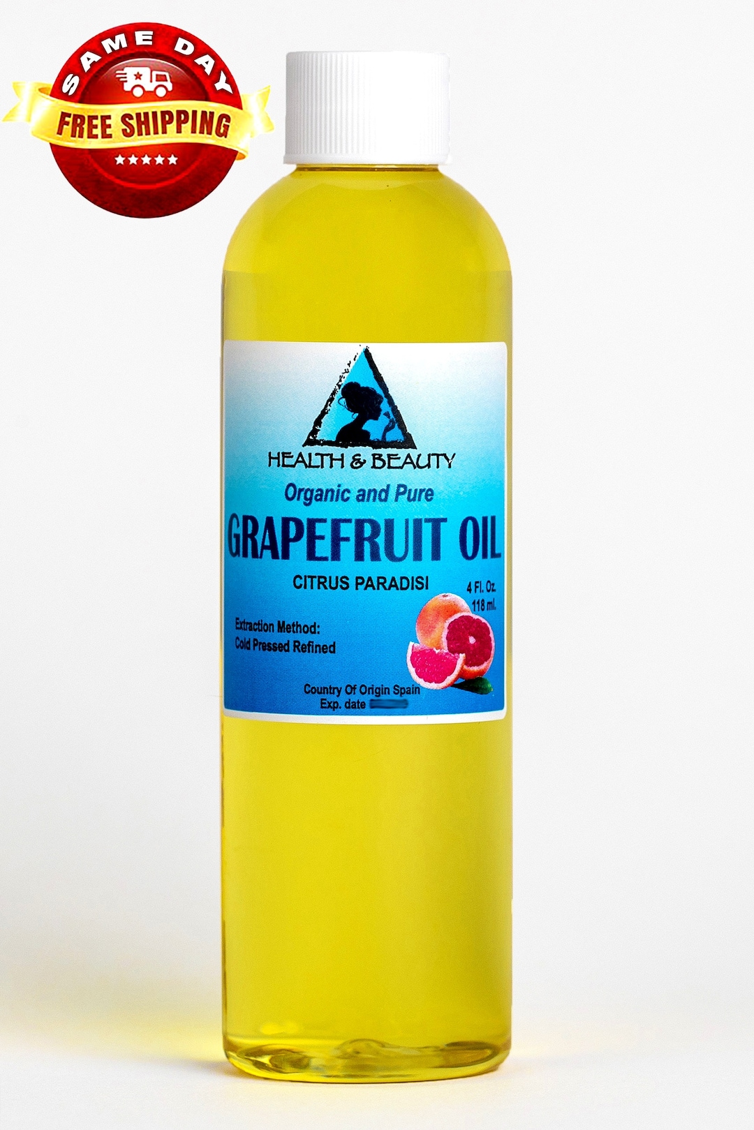 4 Oz GRAPEFRUIT SEED OIL Refined Organic Carrier Cold Pressed Natural