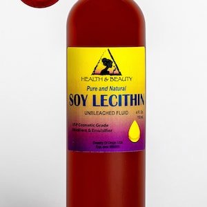 4 oz LECITHIN SOY UNBLEACHED  Fluid Liquid Emulsifier Emollient Stabilizer Pure