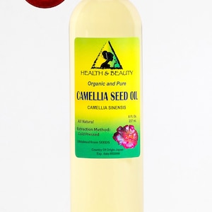 8 oz CAMELLIA SEED OIL Refined Organic Carrier Cold Pressed 100% Pure
