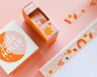 Witchy Snake Toadstool Washi Tape, Mushroom, Witch,  Halloween, Decorative Tape