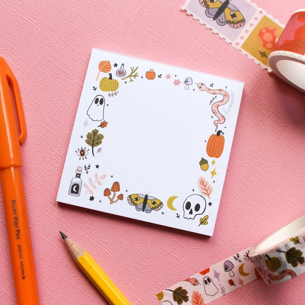 Halloween Mini Memo Pad - spooky season, witchy, autumn