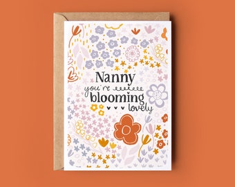 Nanny Mother's Day Card | Blooming Floral A6 Card