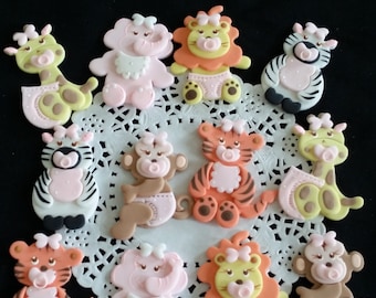 Jungle Safari Baby Animals, Jungle Animal Cake Topper, Lion Giraffe Monkey Elephant Cake Topper, Zoo Birthday Decorations, Safari Animals