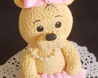 Teddybär-Kuchen-Deckel, rosa Teddybär, Teddybär-Kuchen-Deckel, blauer Bär-Kuchen-Deckel, Mädchen-Baby-Dusche, Baby-Bär-Kuchen-Deckel, Teddybär