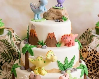 Dinosaur Cake Topper, T-Rex Cake Topper, Dinosaur Birthday, T-Rex Stegosaurus, Triceratops Cake Topper, T-Rex Favors, Dinosaur Party, Dinos