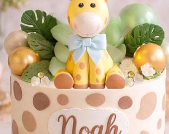 Giraffe Cake Topper, Jungle Cake Topper, Baby Giraffe Baby Shower, Safari Cake Topper, Jungle Birthday, Cake Giraffe, Pink Giraffe Toppers