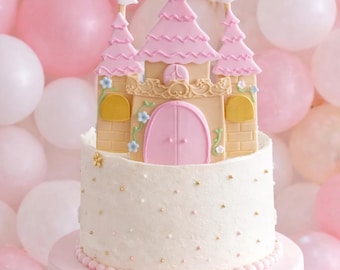 Princess Baby Shower, Princess Castle, Fairy Tale Baby Shower, Castle Cake Topper, Princess Birthday Party, Fairy Tale Castle Decoration