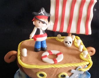 pirate cake topper etsy