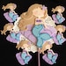 Mermaid Cake Topper, Mermaid Cupcake and Cake Topper, Mermaid Birthday, Under The Sea Cake Decorations, Mermaid Party , Mermaid Decorations