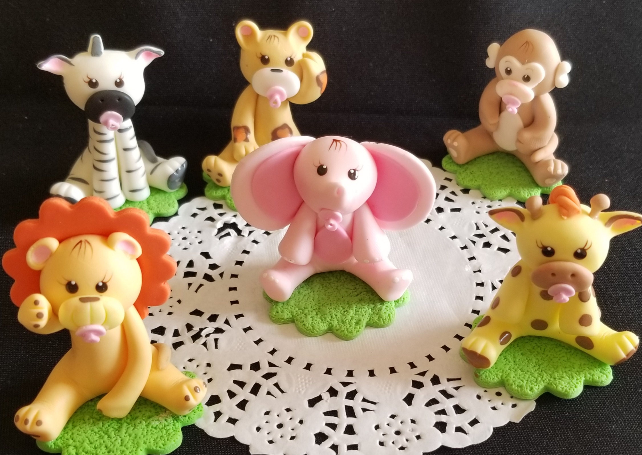 Safari Animals, Safari Cake Topper, Baby Animals Toppers, Jungle Animal ...