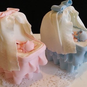 Baby Carriage Cake Topper, Baby Boy Centerpiece, Blue Carriage Cake Topper, Baby Pink Carriage, Carriage Centerpiece, Blue Carriage for Cake