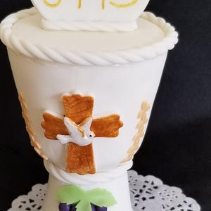 Communion Chalice, First Communion Cake Topper, Baptism Cake Topper, First Communion Cake Decoration, Baptism Favor, Communion Chalice Favor