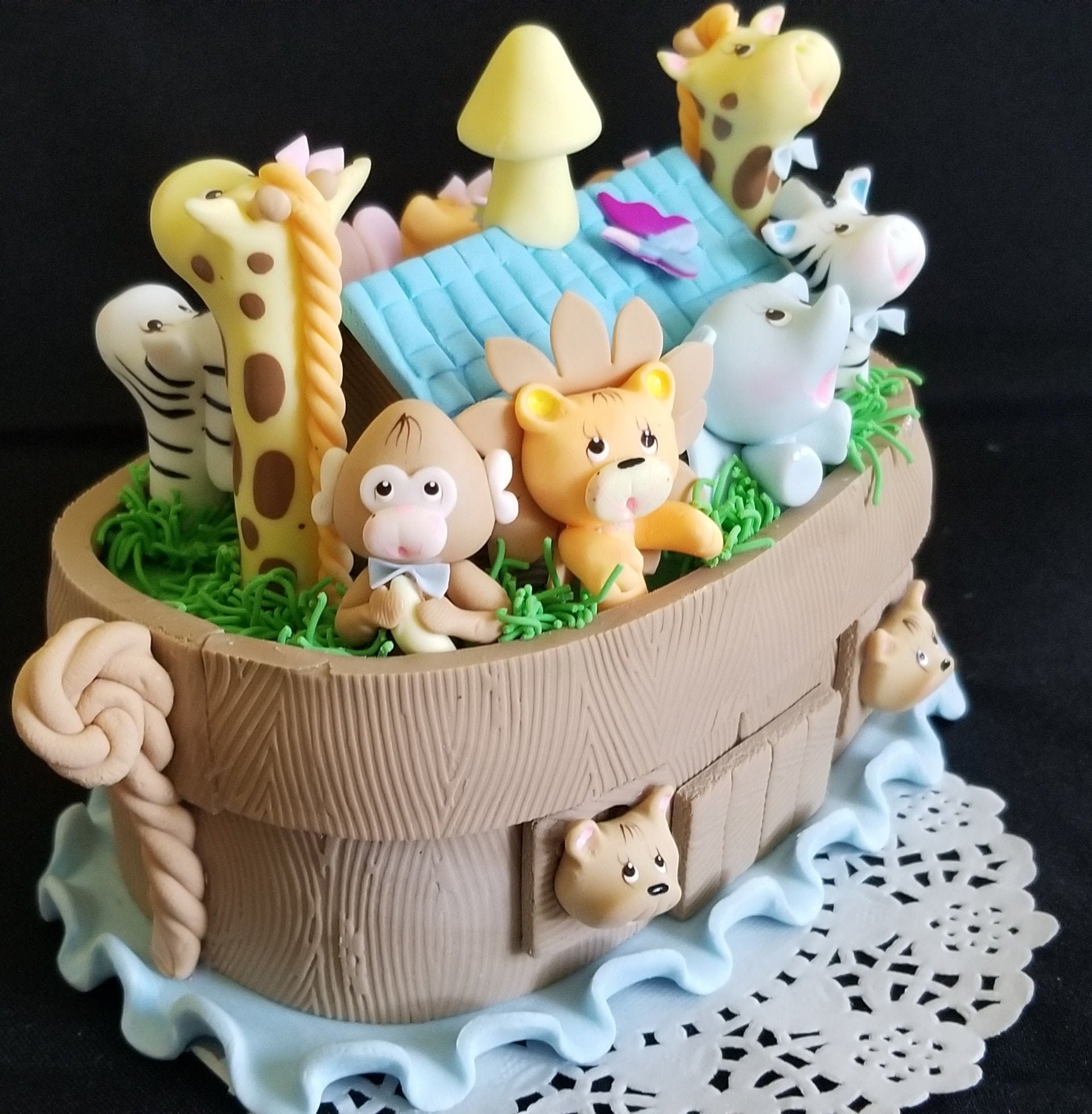 Noah S Ark Cake Topper Noah S Ark Birthday Noahs Ark Etsy