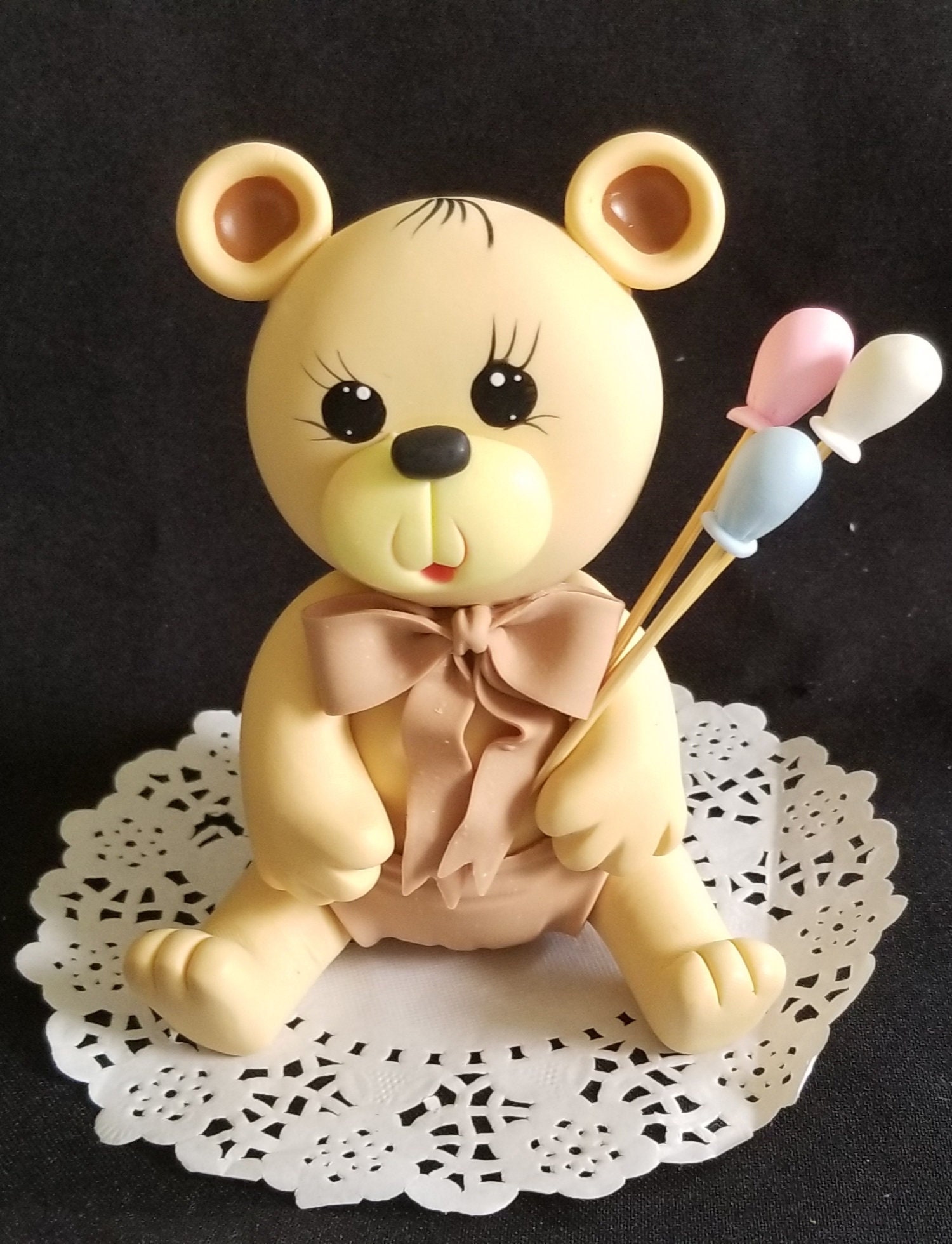 Decorazione per torta a forma di orso e orsetto con corona e stelle, per baby shower, primo compleanno, rosa, blu, marrone, decorazione per feste, celebrazione, personalizzata - Italia
