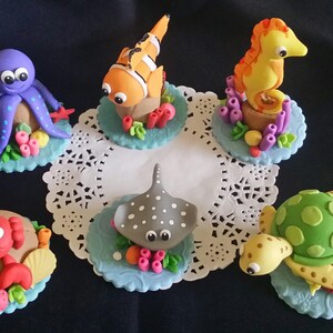 Under the sea animals cake topper