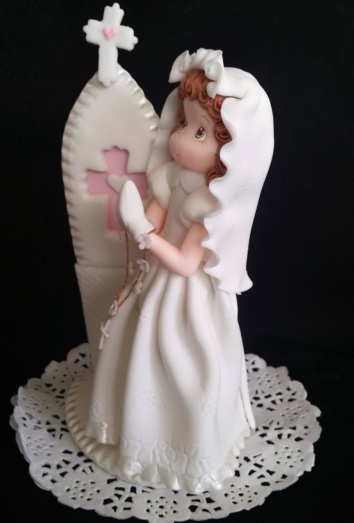 First Communion Cake Topper Baptism Cake Topper Communion Etsy
