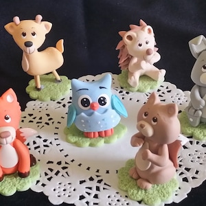 Woodland Baby Shower, Woodland Birthday, Woodland Decoration, Forest Shower Decoration, Owl Cake Topper, Woodland Animal, Forest Cake Topper