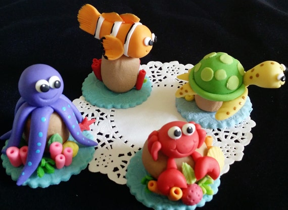 Under The Sea Cake Topper Under The Sea Birthday Under The Etsy