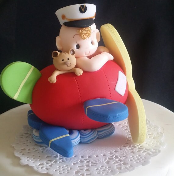 Airplane Cake Topper Pilot Cake Topper Airforce Cake Etsy