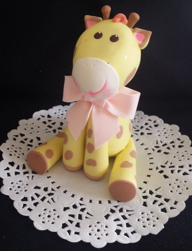 Giraffe Cake Topper Jungle Cake Topper Baby Giraffe Baby Etsy