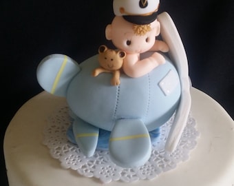 Airplane Cake Topper, Pilot Cake Topper,  Airforce Cake Topper, Pilot Birthday,  Airplane Birthday, Airplane Baby Shower, Pilot Decorations