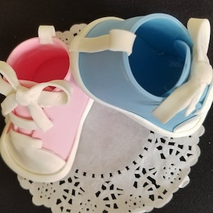 Baby Shoes Cake Topper, Baby Cake Topper, Gender Reveal Cake Topper, Cake Decoration Baby Girl Shoes, Pink Baby Booties, Fillable Baby Shoes