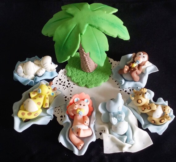 Safari Cake Toppers Safari Baby Shower Girls Jungle Birthday Safari Cake Toppers Safari Baby Shower Girls Jungle Birthday