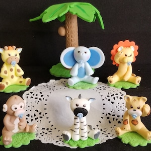Jungle Safari Animal Cake Topper , Monkey Jungle Cake Topper, Jungle Baby Shower, Safari Cake Topper, Lion Giraffe Elephant Monkey Birthday