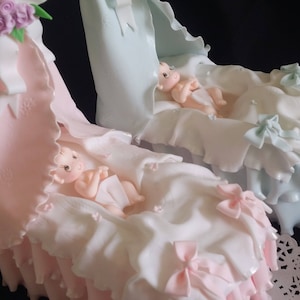 Vintage Baby Centerpiece, Baby Shower Centerpiece, Baby Shower Favor, Stroller Centerpiece, Christening Centerpiece, Baby Crib Cake Topper