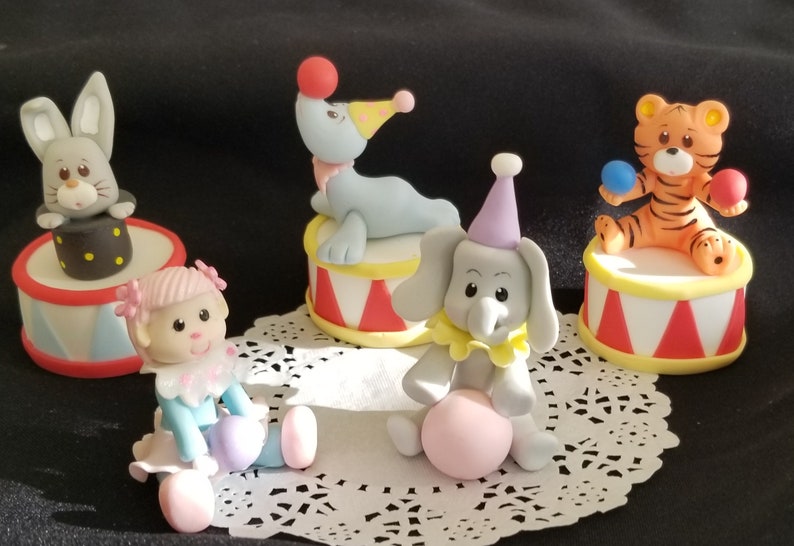 Circus Party, Clown Cake Topper, Circus Party Decoration, Circus Birthday, Circus Clown Decorations, Circus Party Favors, Circus Baby Shower Girl Clown Set